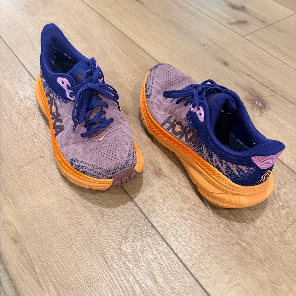 Hoka Purple and Orange Women's Running Sneakers